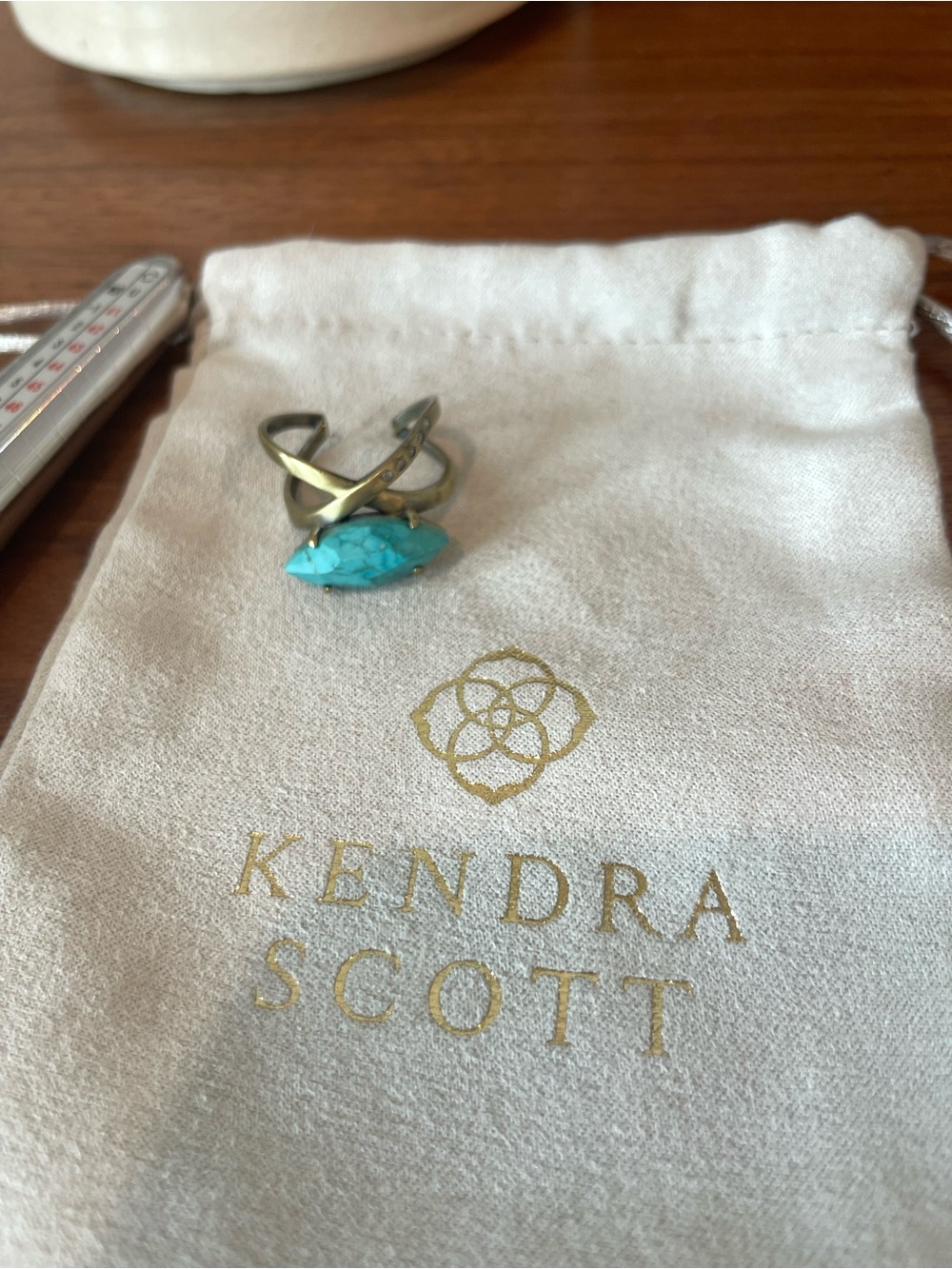 Kendra Scott Turquoise Adjustable Stone Ring